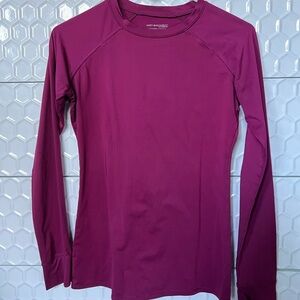 Cuddl Duds Long-Sleeve Performance Top — Plum